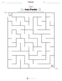 Ivan Franko printable worksheet preview