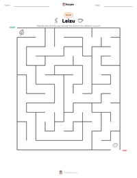 Leizu printable worksheet preview