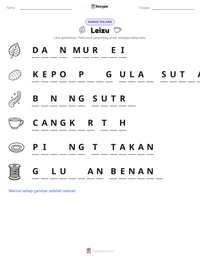 Prabaca lembar kerja cetak Leizu