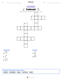 Aperçu de la feuille de travail imprimable Dokkaebi