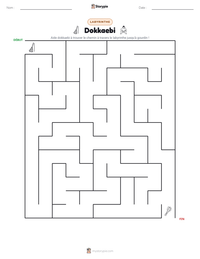 Aperçu de la feuille de travail imprimable Dokkaebi