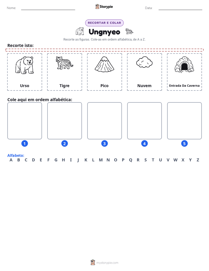 Recortar & Colar Alfabeto