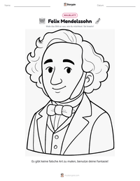 Felix Mendelssohn druckbare Arbeitsblatt Vorschau