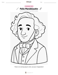 Felix Mendelssohn printable worksheet preview