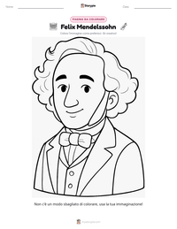 Anteprima della scheda stampabile di Felix Mendelssohn