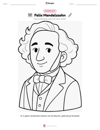 Felix Mendelssohn afdrukbare werkblad voorbeeld
