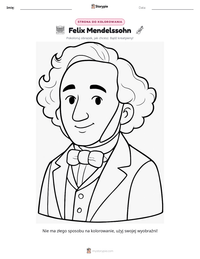 Podgląd drukowalnego arkusza ćwiczeń Felix Mendelssohn