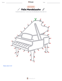 Felix Mendelssohn printable worksheet preview