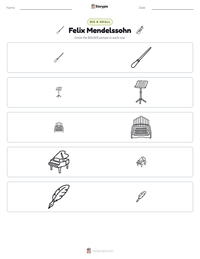Felix Mendelssohn printable worksheet preview