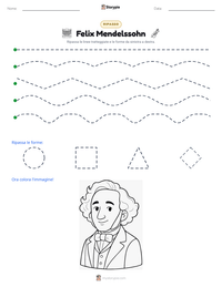 Anteprima della scheda stampabile di Felix Mendelssohn