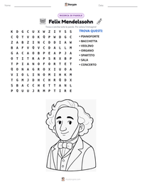 Anteprima della scheda stampabile di Felix Mendelssohn