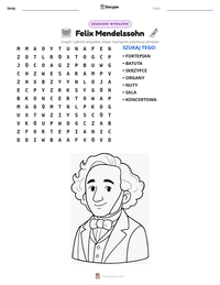 Podgląd drukowalnego arkusza ćwiczeń Felix Mendelssohn