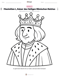 Maximilian I., Kaiser des Heiligen Römischen Reiches druckbare Arbeitsblatt Vorschau