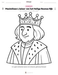 Maximiliaan I, keizer van het Heilige Roomse Rijk afdrukbare werkblad voorbeeld
