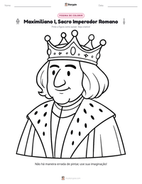 Prévia da folha de atividades imprimível Maximiliano I, Sacro Imperador Romano