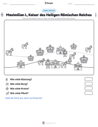 Maximilian I., Kaiser des Heiligen Römischen Reiches druckbare Arbeitsblatt Vorschau