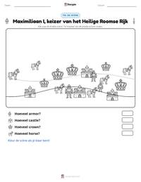 Maximiliaan I, keizer van het Heilige Roomse Rijk afdrukbare werkblad voorbeeld