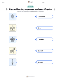Aperçu de la feuille de travail imprimable Maximilien Ier, empereur du Saint-Empire