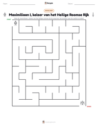 Maximiliaan I, keizer van het Heilige Roomse Rijk afdrukbare werkblad voorbeeld