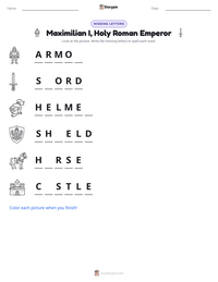 Maximilian I, Holy Roman Emperor printable worksheet preview
