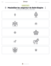 Aperçu de la feuille de travail imprimable Maximilien Ier, empereur du Saint-Empire