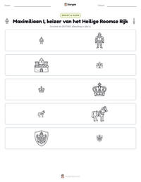 Maximiliaan I, keizer van het Heilige Roomse Rijk afdrukbare werkblad voorbeeld