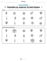Aperçu de la feuille de travail imprimable Maximilien Ier, empereur du Saint-Empire