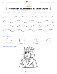 Aperçu de la feuille de travail imprimable Maximilien Ier, empereur du Saint-Empire