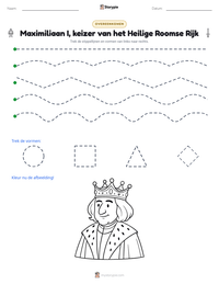 Maximiliaan I, keizer van het Heilige Roomse Rijk afdrukbare werkblad voorbeeld