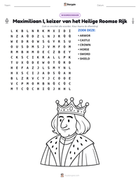 Maximiliaan I, keizer van het Heilige Roomse Rijk afdrukbare werkblad voorbeeld