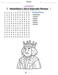 Prévia da folha de atividades imprimível Maximiliano I, Sacro Imperador Romano