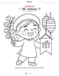 Tết - Vietnam yazdırılabilir çalışma sayfası önizlemesi