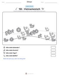 Tết - Vietnamesisch druckbare Arbeitsblatt Vorschau