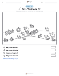 Tết - Vietnam yazdırılabilir çalışma sayfası önizlemesi