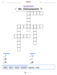 Tết - Vietnamesisch druckbare Arbeitsblatt Vorschau