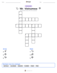 Tết - Vietnamese printable worksheet preview