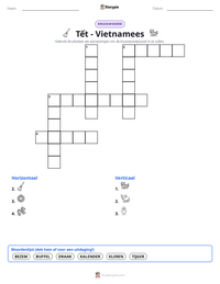 Tết - Vietnamees afdrukbare werkblad voorbeeld