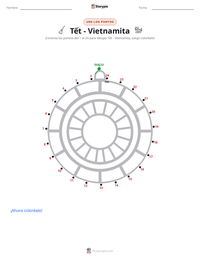 Vista previa de la hoja de trabajo imprimible de Tết - Vietnamita