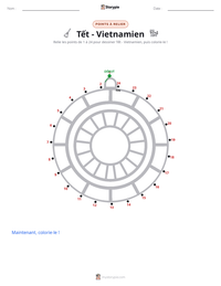 Aperçu de la feuille de travail imprimable Tết - Vietnamien