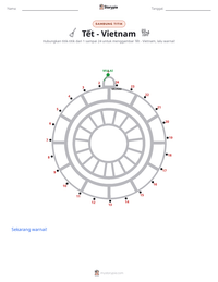 Prabaca lembar kerja cetak Tết - Vietnam