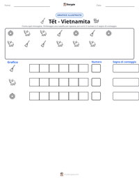 Anteprima della scheda stampabile di Tết - Vietnamita