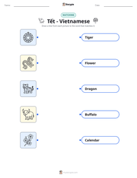 Tết - Vietnamese printable worksheet preview
