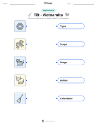 Anteprima della scheda stampabile di Tết - Vietnamita