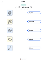 Tết - Vietnam yazdırılabilir çalışma sayfası önizlemesi