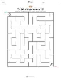 Tết - Vietnamese printable worksheet preview