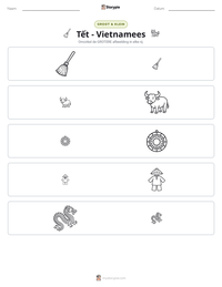 Tết - Vietnamees afdrukbare werkblad voorbeeld