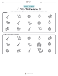 Anteprima della scheda stampabile di Tết - Vietnamita