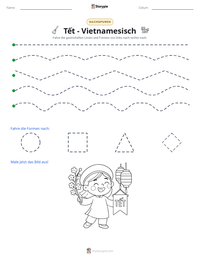 Tết - Vietnamesisch druckbare Arbeitsblatt Vorschau