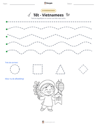 Tết - Vietnamees afdrukbare werkblad voorbeeld