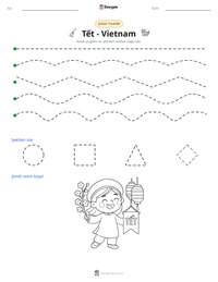 Tết - Vietnam yazdırılabilir çalışma sayfası önizlemesi
